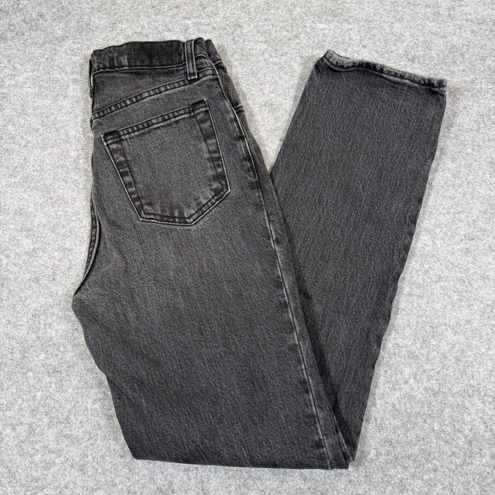 Abercrombie & Fitch The 90s Straight Ultra High Rise Jeans Washed Black 25 0R